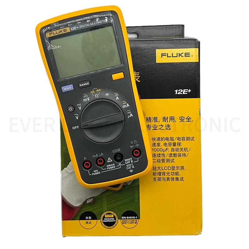 Fluke 15B+17B+18B+12E+ Portable Digital Multimeter Auto Range DMM AC/DC/Diode/R/C Voltage Current Tester F15B+ F17B+ F18B+ F12E+