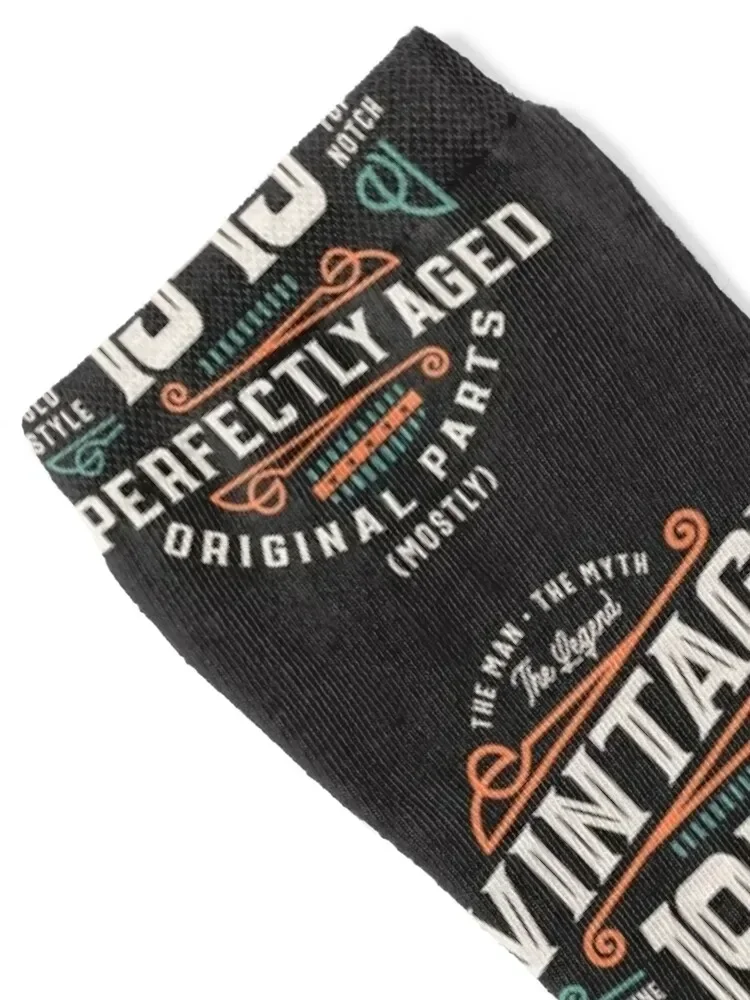 Mens 80 Years Old Vintage 1943 Man Myth Legend 80th Birthday Socks cool Toe sports halloween moving stockings Boy Socks Women's