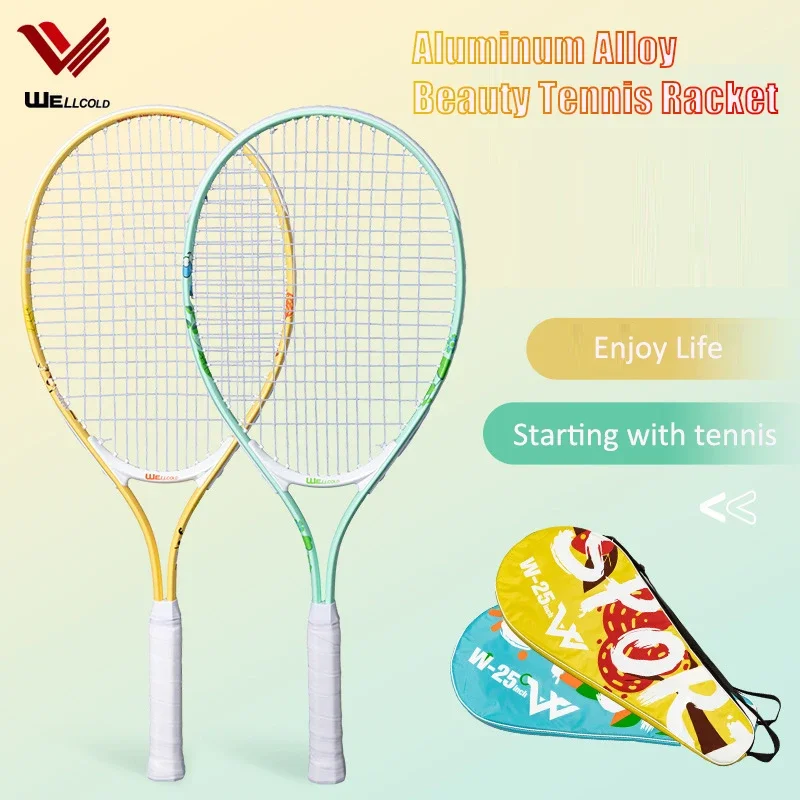 

Stylish Tennis Racket Beginner Training Racket Adult Outdoor Sports Ultra-Lightweight Aluminum Alloy Professional Tennis Racket