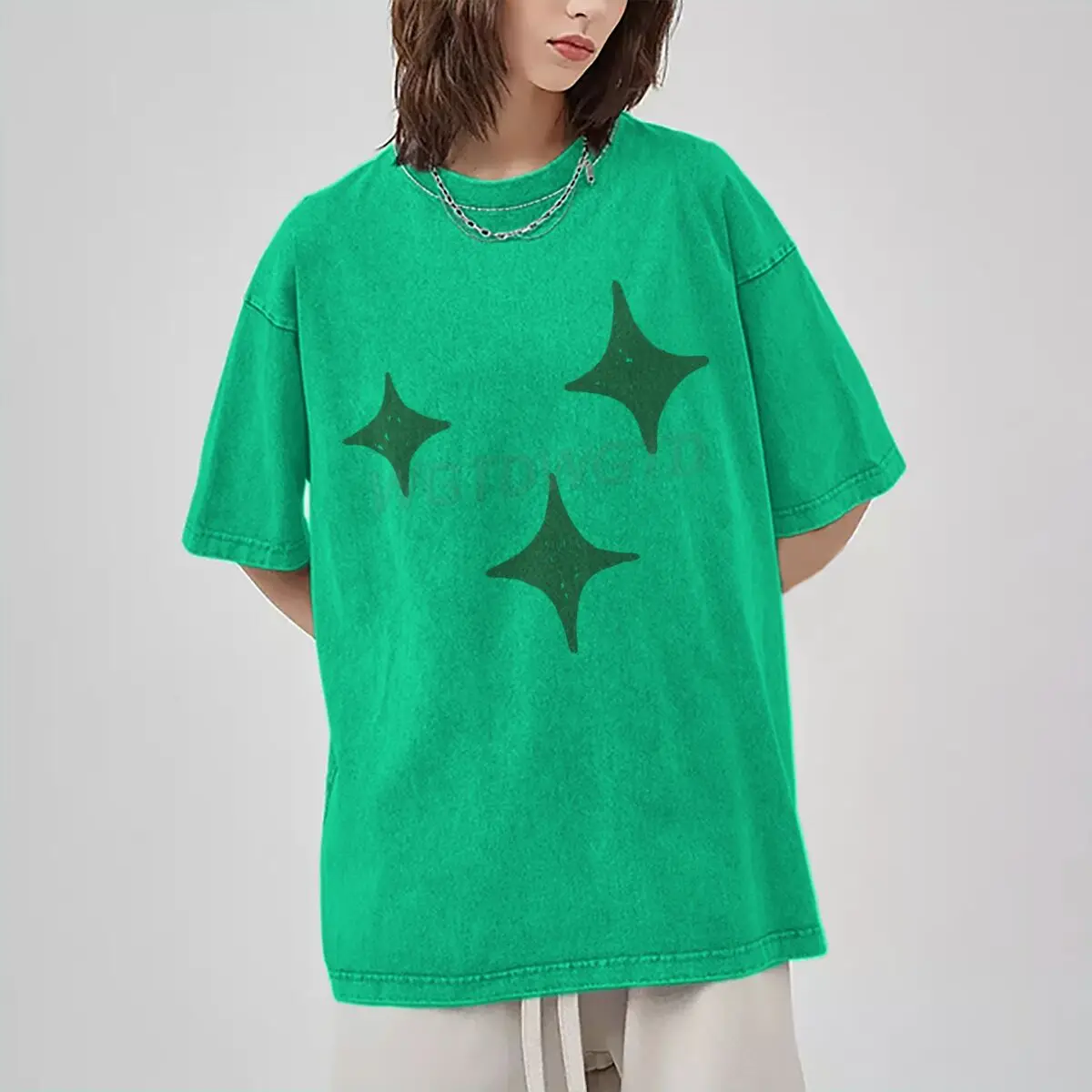 

Vintage St. Patrick's Day Men's Washed Cotton Graphic T-Shirt Women Festival Gifts Print Soft Streetwear Top Tee Unisex