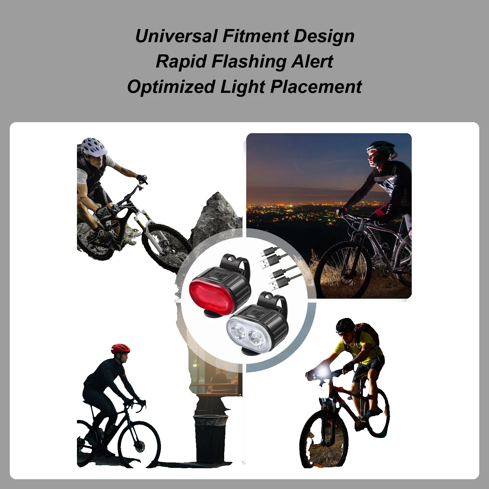 

Bike Lighting Front and Rear Lights set Bicycle Lamp Led Cycling Light Bike Flashlight for Bicycle Front Taillight Lantern