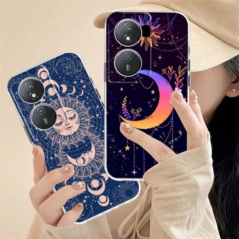 Capa para Celular Sun and Moon Tarot For Honor Magic 8 7 6 5 4 3 400 200 100 90 80 70 50 9X Pro Flat GT Smart Lite