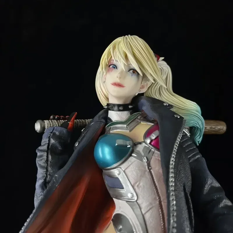 33 ซม.Harley Quinn Action Figure สะสม Harleen Quinzel Clown สาวรูปปั้นของเล่นสําหรับของขวัญวันเกิดคุณภาพสูงมือวาด
