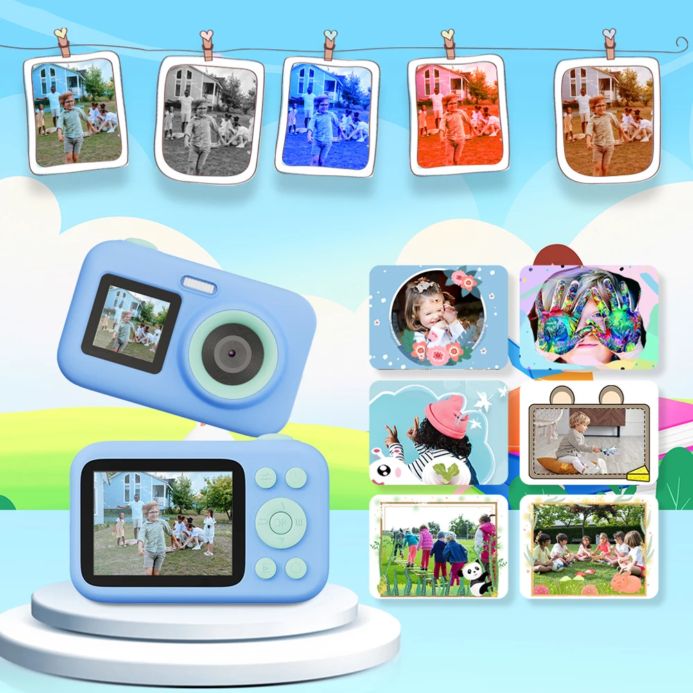 SJCAM FunCam+ Educational Toddler Toy Camera Kids Birthday Gift 1080P Dual Screen DIY Digital Photography DV