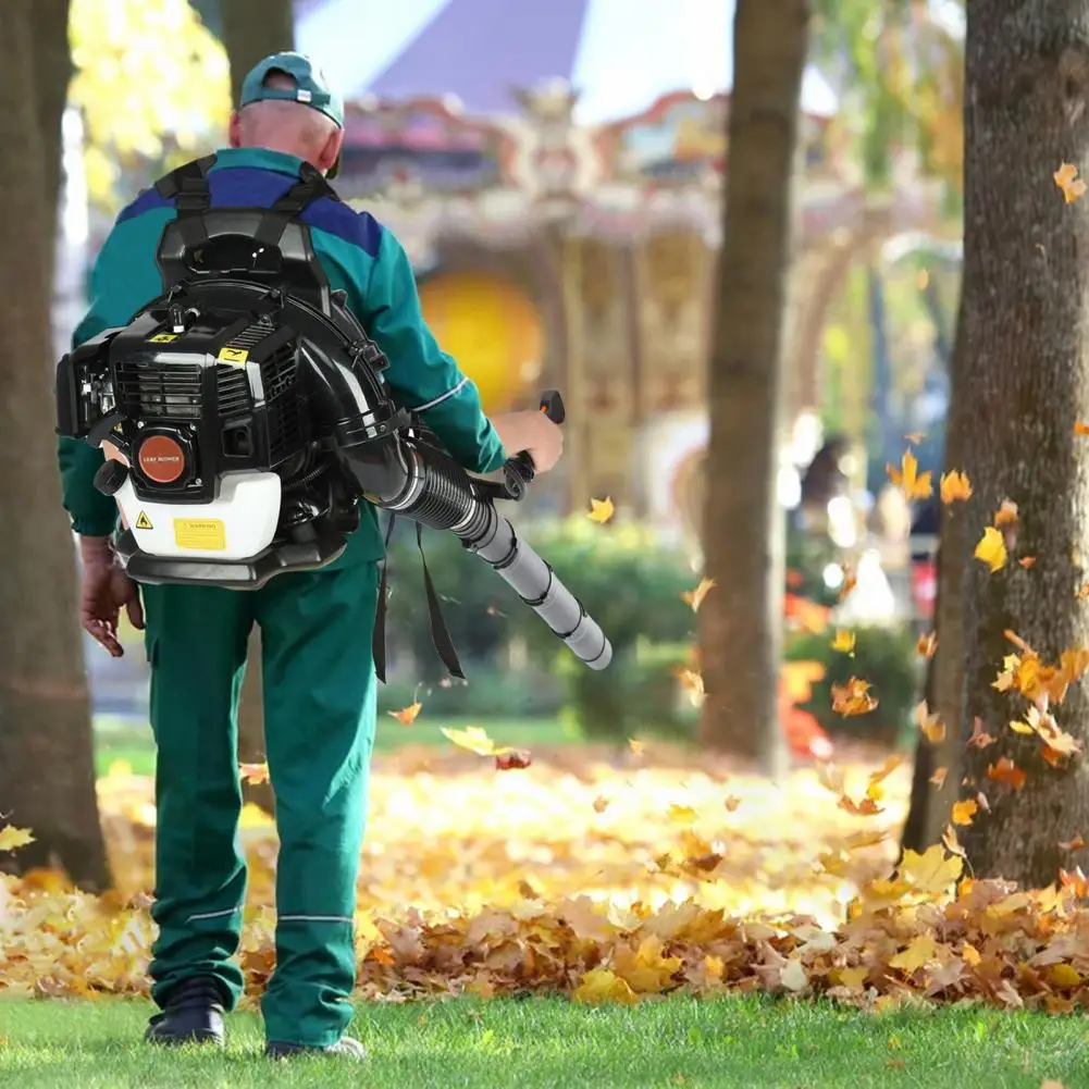 52CC Gas Powered Backpack Leaf Blower 550CFM 2-Stroke 1.7HP Snow Blowers Garden Power Tools for Lawn Care Yard Dust Debris