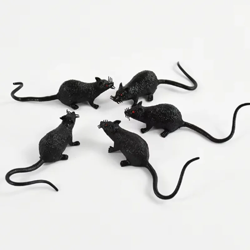 10Pcs modello di Mouse in plastica Halloween Prank piccolo regalo decorazione del giardino scherzo piccolo regalo più colori Mouse finto ragazzo giocattoli