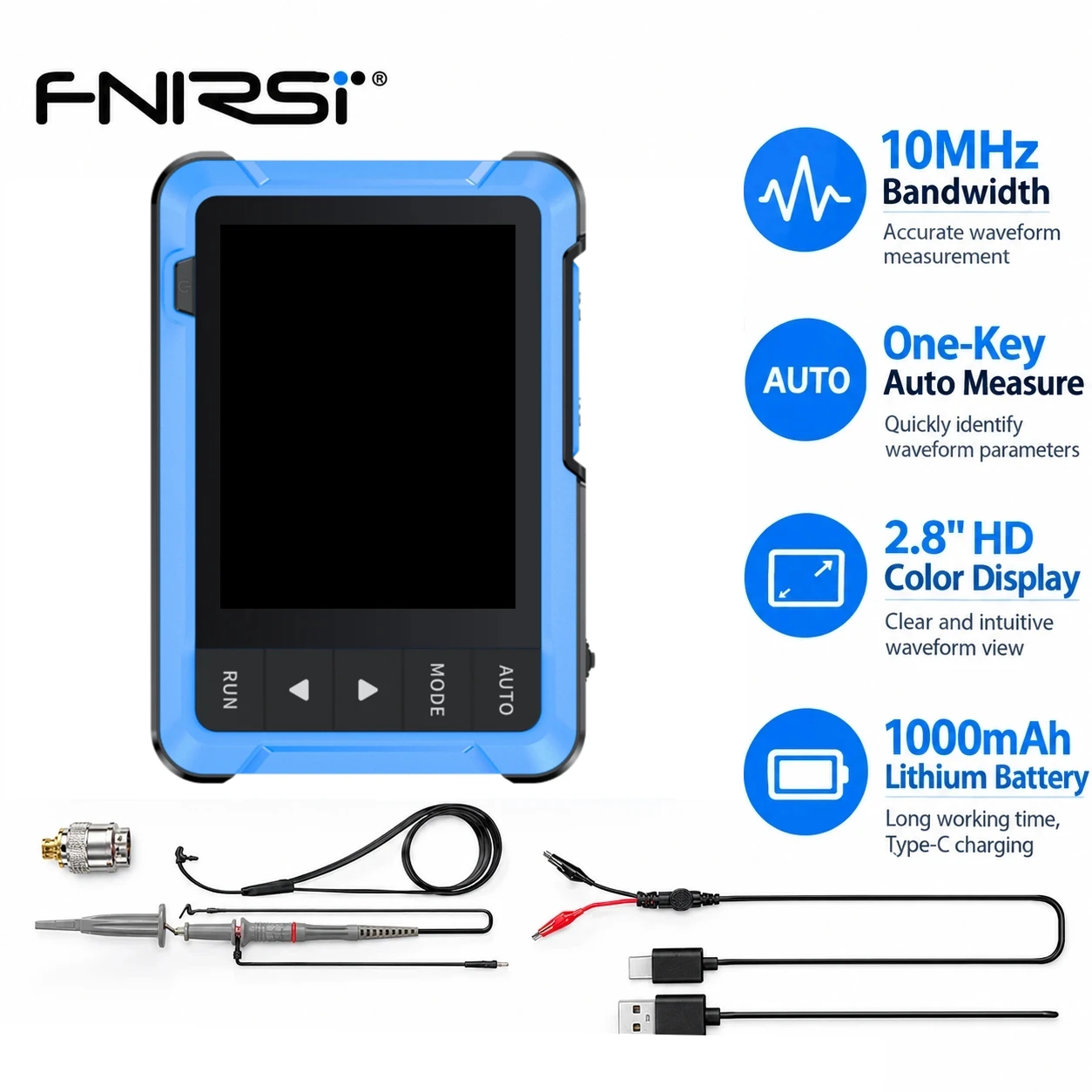 Fnirsi Digital Oscilloscope Handheld - FNIRSI Mini – przenośny cyfrowy oscyloskop