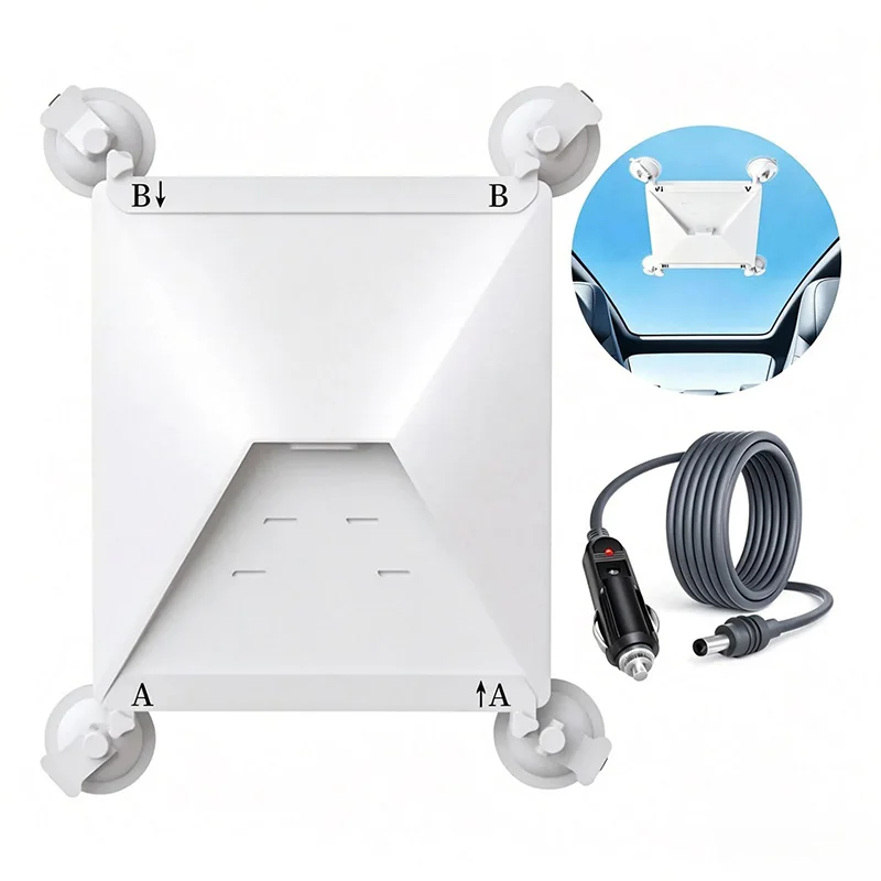 Starlink MINI set includes AB suction cup holder+DC power cord cigarette lighter charging head suitable for Truck Buses Ships