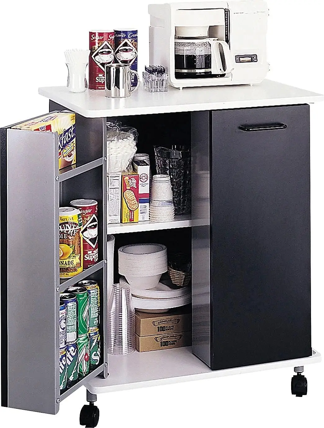 Products 8963BL Refreshment Hospitality Cart, Black