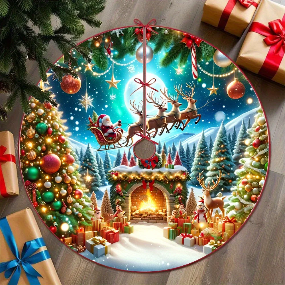 تنورة شجرة عيد الميلاد المجيد من فيكاما، زينة كلاسيكية للعطلات، مثالية لعيد الميلاد والهالوين والاحتفالات للعام الجديد