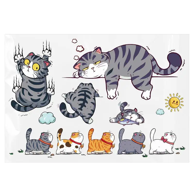 Cute Cat Car Stickers Funny Auto Decals Bumper Sticker Lazy Cat Scratch Cover Bumper Decal Stickers For Car Truck Wall Window