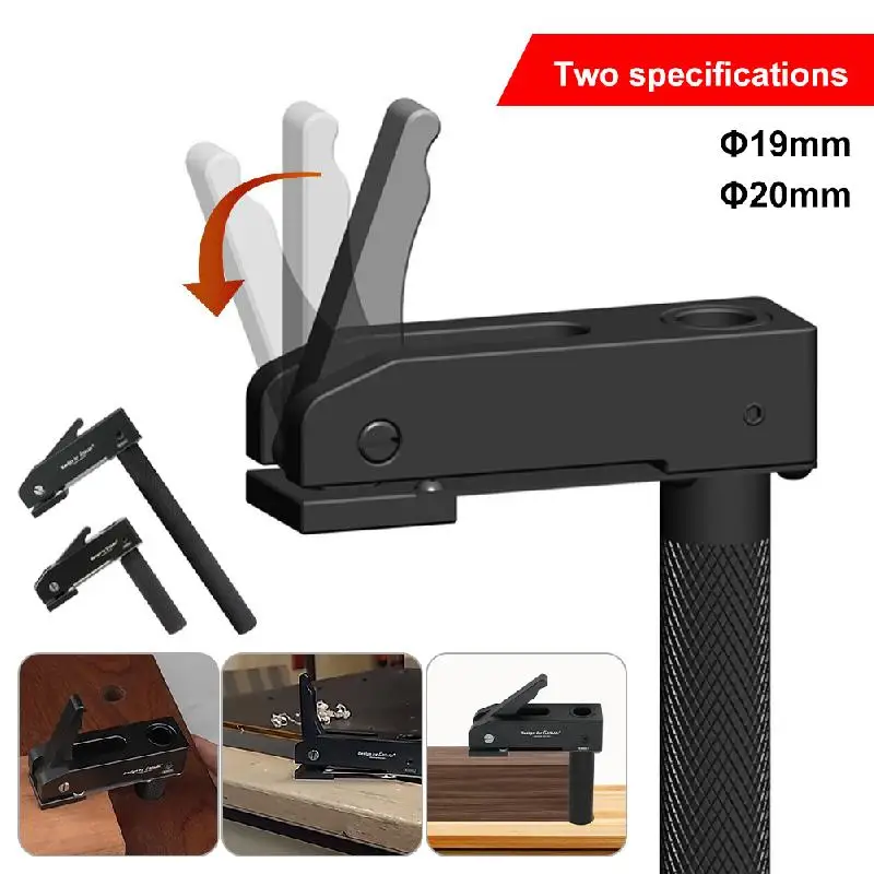 

T50 Woodworking Desktop Dog Hole Tool Quick Acting Hold Down Clamp Desktop Clip Fast Fixed Clip For Woodworking Benches 19/20MM