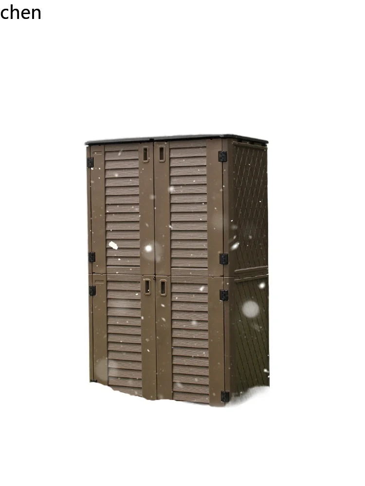ZML Outdoor Rainproof Locker Garden Waterproof Sunscreen Large Capacity Outdoor Storage Box with Lock