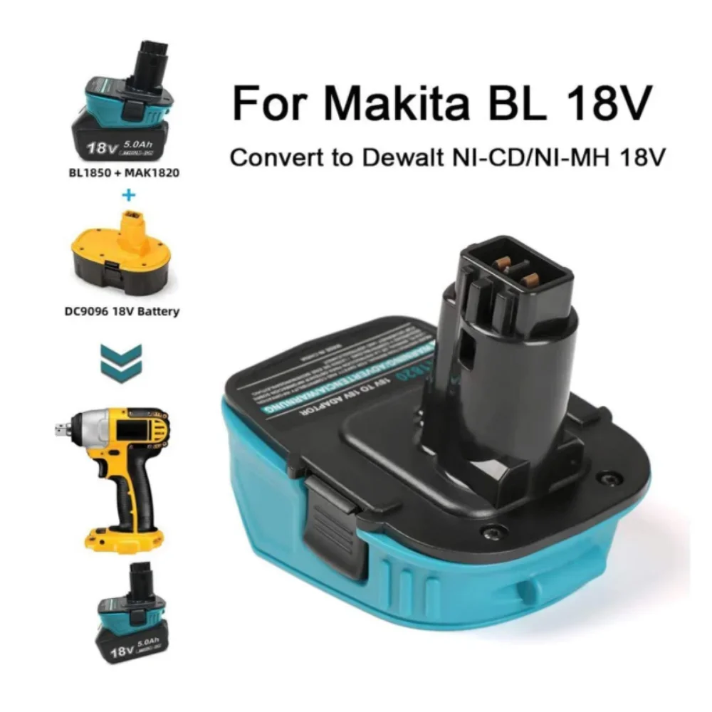 Imagem -03 - Adaptador de Bateria para Makita Dca1820 18v Compatível com Makita Lithium Battery Convert Tool para Dewalt Dca1820 Dc9180 Dc9096