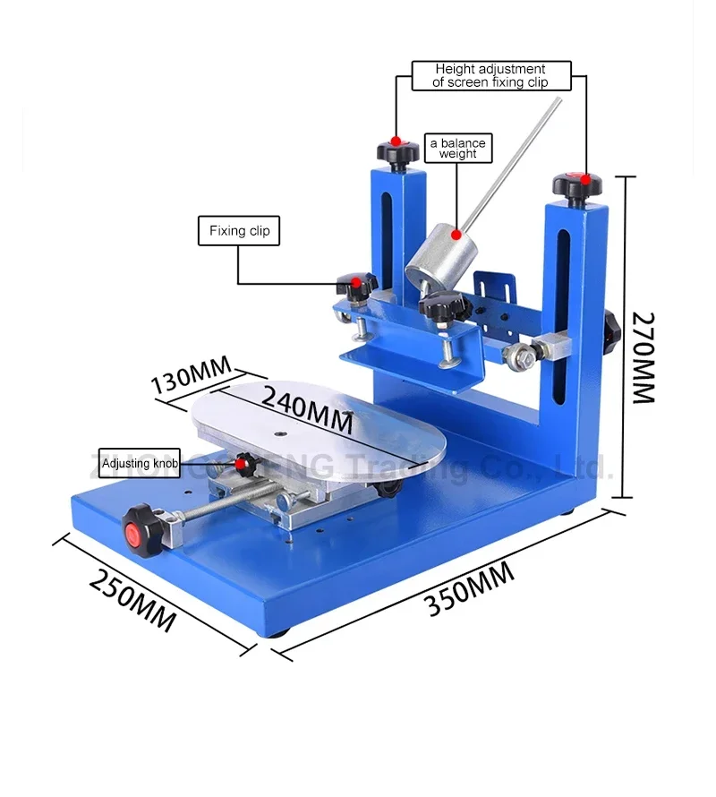 Upgrade 130*240mm Manual Screen Printing Machine Precision Flat Screen Printing Machine Table Logo Manual Equipment Screen Table