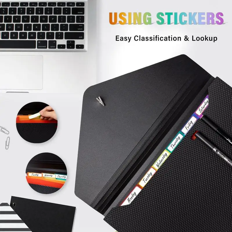 Sac de classement accordéon multicouche, documents format A4, accessoires de bureau