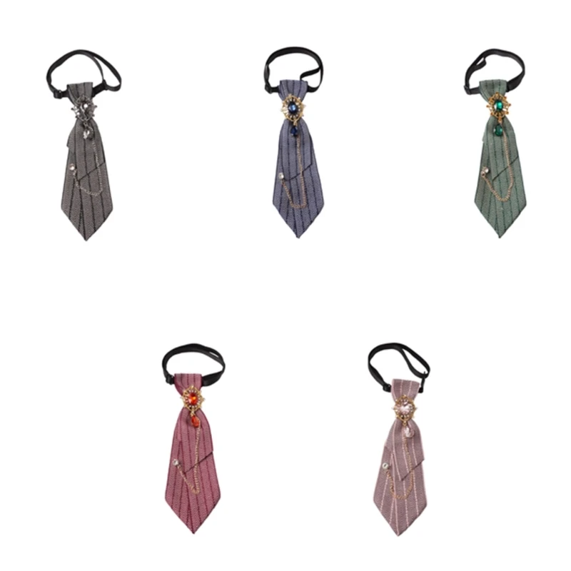 Decorative Necktie Accessory for Older Kids Adults, Adjustable Neck Tie Herringbone Neckwear for School Party Styling Y166