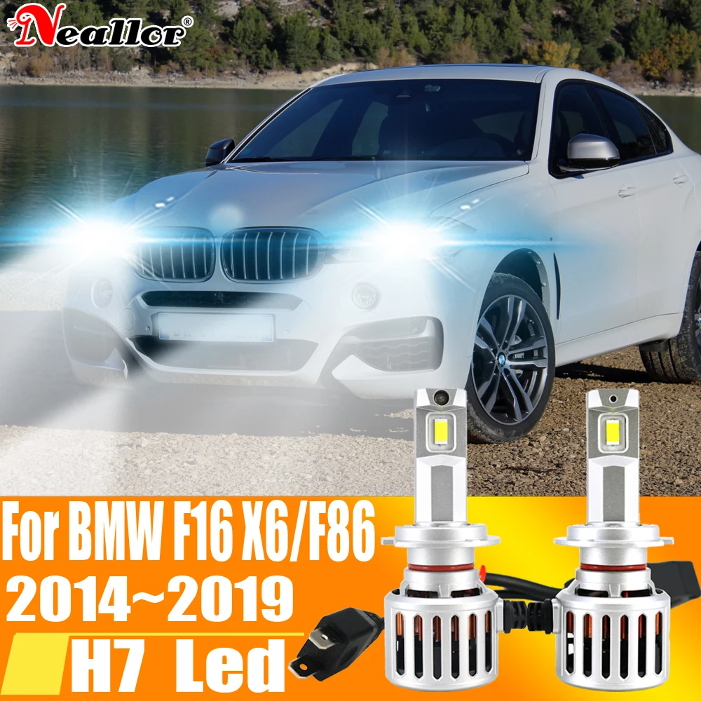 

2pcs High Power H7 Led Light Canbus No Error 6000K White Car Headlight Bulb Moto Diode Lamp 12v 55w For BMW F16 X6 F86 2014~2019