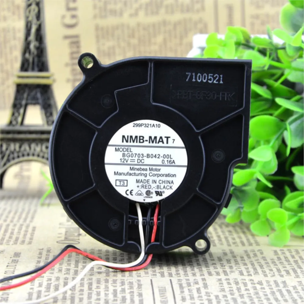 لمروحة NMB 7525 12V 0.16A 7CM عالية الأداء – تبريد للأجهزة الإلكترونية وأجهزة العرض BG0703-B042-00L