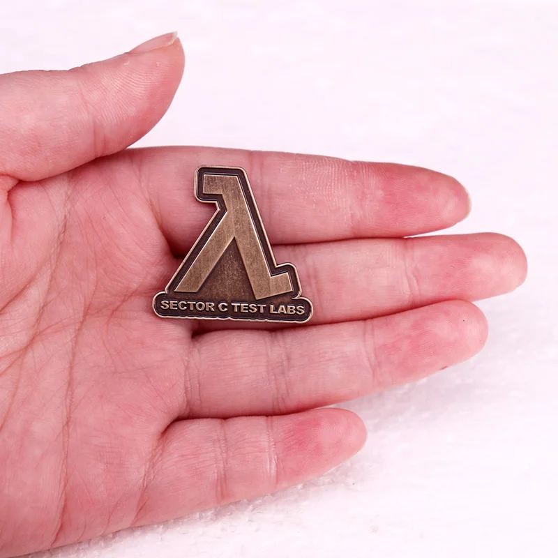 Half Life Game Sector C Test Labs Enamel Pin Brooch Jewelry Gamer Gift