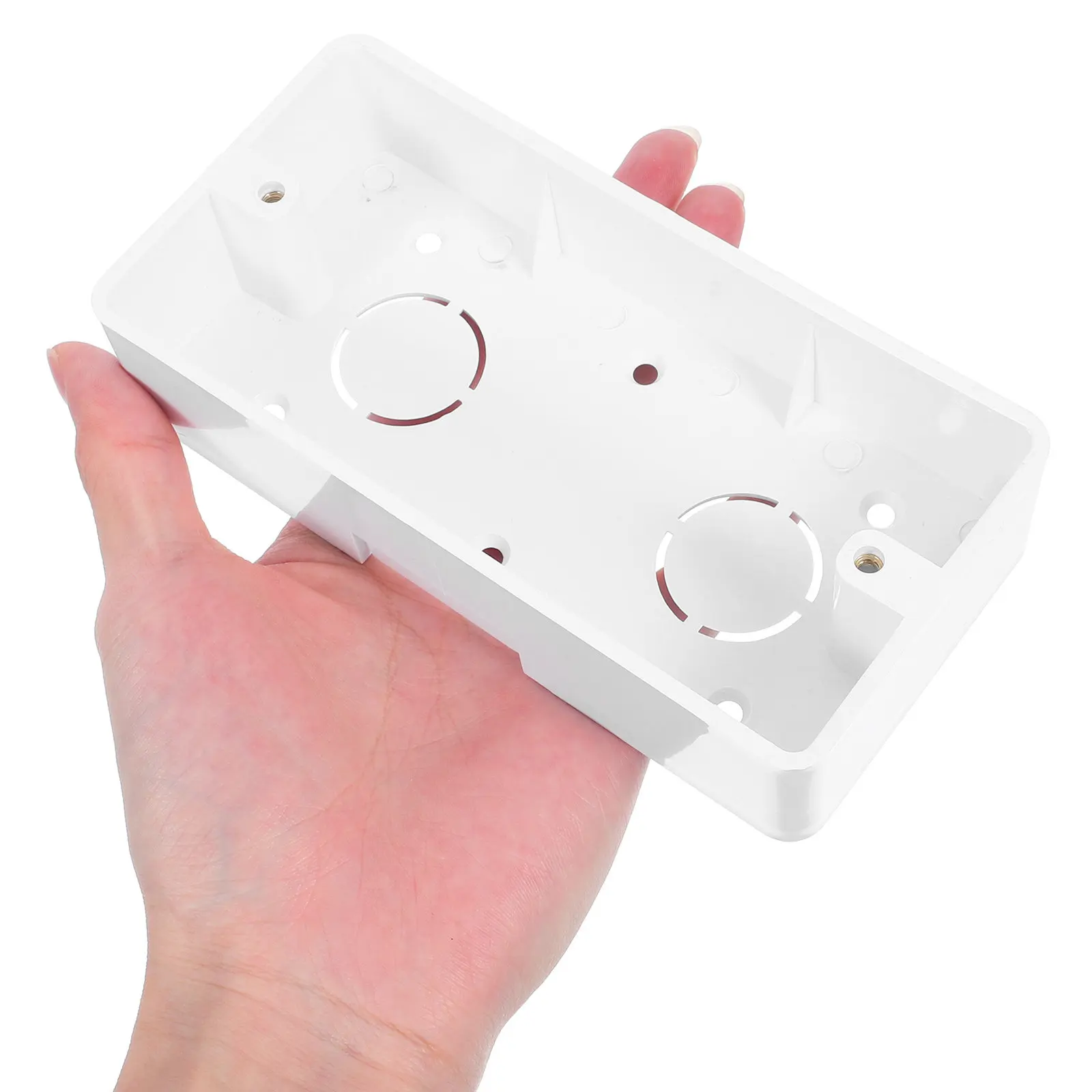 4Pcs Surface Mount Electrical Box for Wall Sockets Switches Wiring Plastic Junction Box Space-Saving Efficient Installation