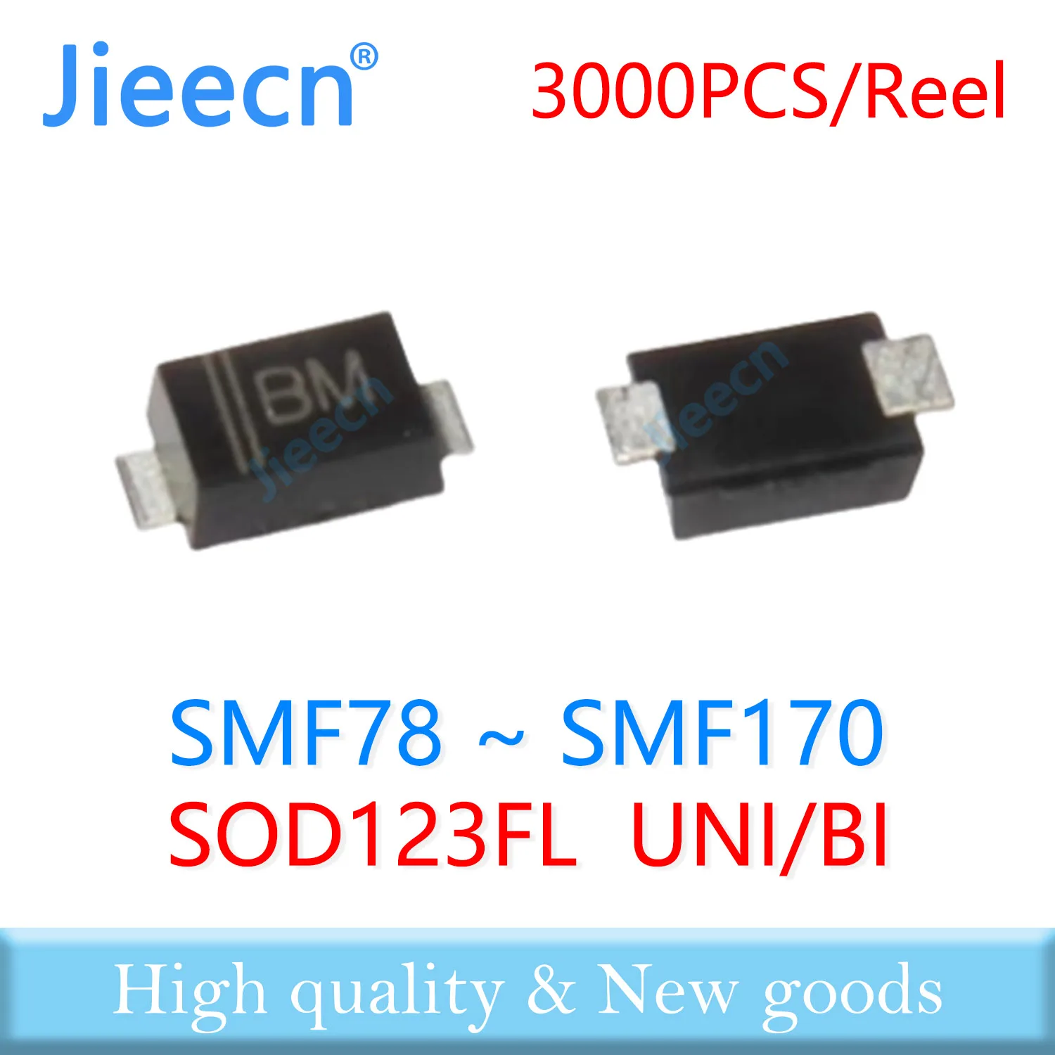 3000PCS SMF78 SMF85 SMF90 SMF100 SMF110 SMF120 SMF130 SMF150 SMF160 SMF170 SMF78A SMF100A SMF150A SMF SOD123 TVS A CA BI UNI