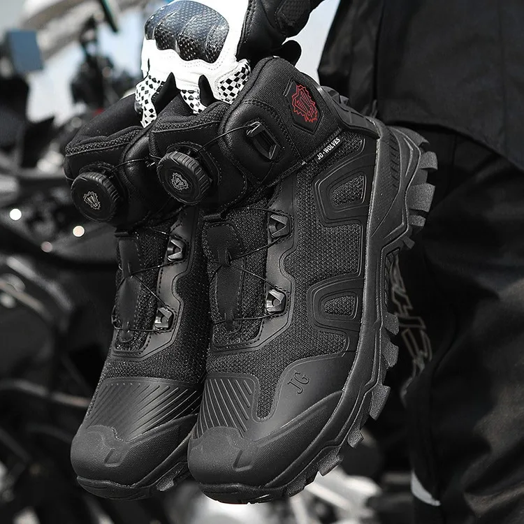 Unisex Motorcycle Riding Shoes Waterproof Wear-resistant Spring Autumn Winter Dirt Bike Boots for Men And Women Travel Gear
