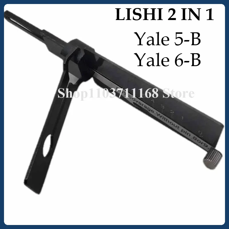 

1PCS Repair Tools Lishi 2in1 Decoder and Pick for Residential Pick and Decoder Yale 6-B Yale 5-B (Black) Lishi Car Kit Ganzua