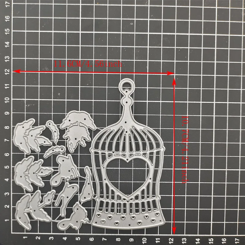 Bird Cage Metal Cutting Dies Stencil Scrapbook Diy Album Stamp Paper Card Embossing Decor Craft Knife Mould