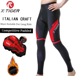 X-Tiger Winter Thermal Cycling Pants Coolmax with 5D Gel Pad Pantalon MTB Mountain Road Bike Pants Warm Bicycle Tights