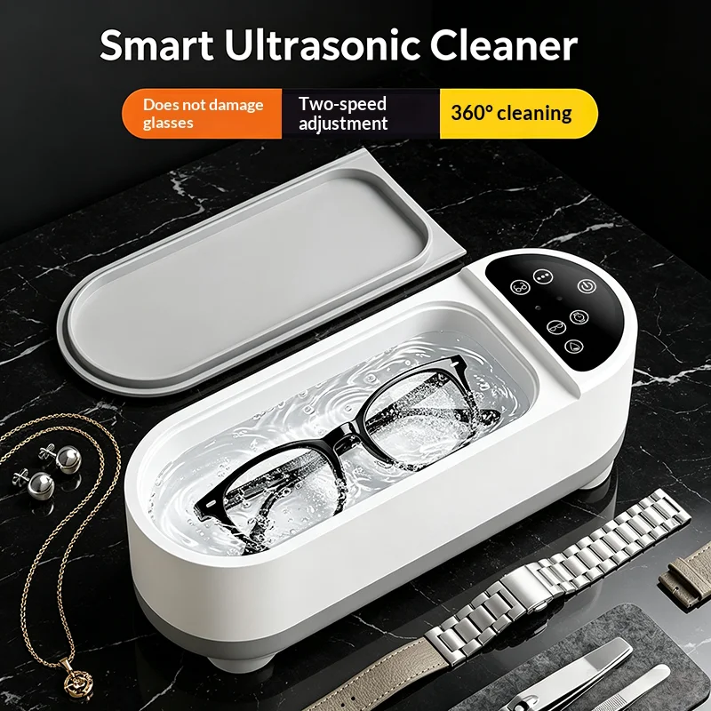 Portable Ultrasonic Cleaner, USB Rechargeable Vibration Cleaning Machine for Glasses, Jewelry, Watches & Makeup Brushes