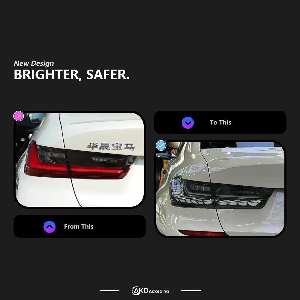 Auto Parts For BMW 3 Series G20 LED Taillight 2019-2024 320i 325i latest Styling Brake reversing light Car Accesorios Modified