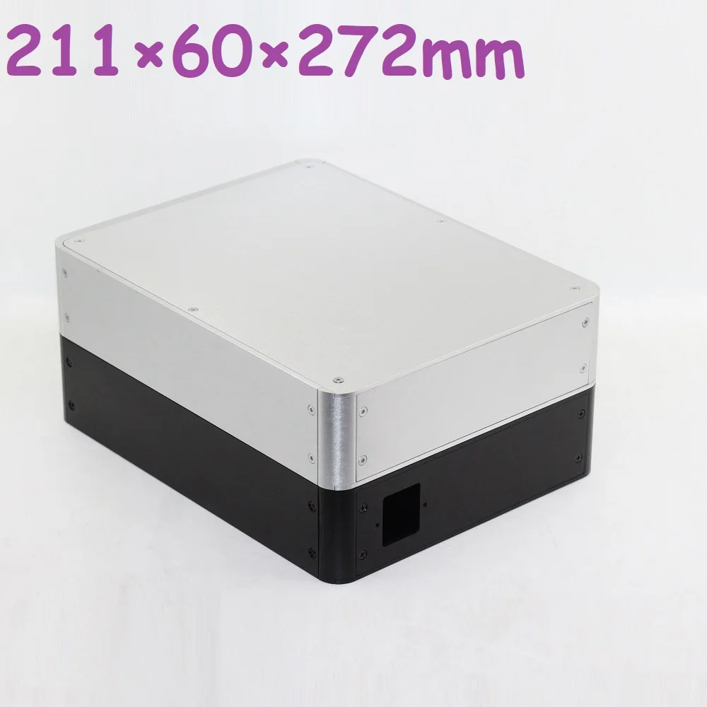 

W211.5 H60 L272 Preamp Shell Housing Multi Funtion Hi End DIY Anodized Aluminum Power Chassis Tube Amplifier Case DAC Enclosure