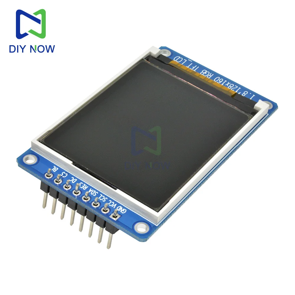 1.8-inch 128x160 TFT LCD Full-Color Display Module SPI Serial Port Module ST7735S 3.3V Replace OLED Power Supply for Arduino