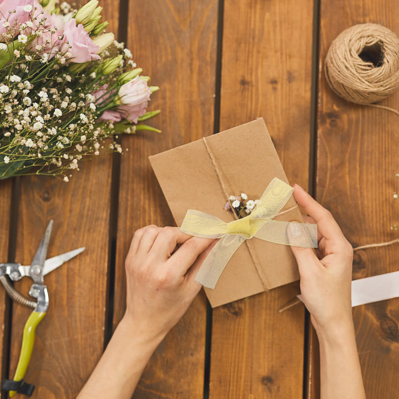 

Gold Satin Metallic Ribbon Glitter Trim Elegant Wedding Birthday Floral Bouquet Wrapping DIY Crafts Decoration