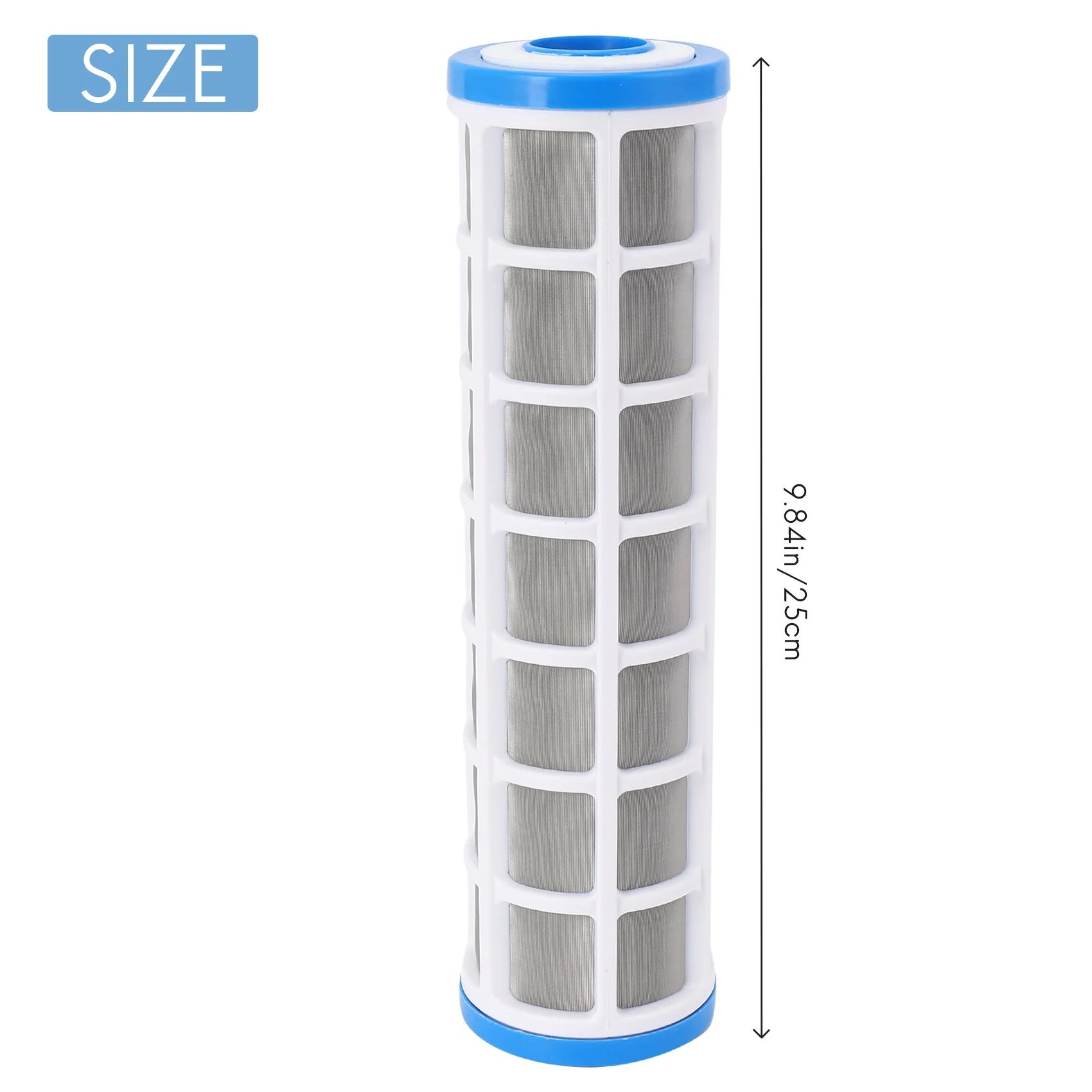 خرطوشة فلتر شبكي من أسلاك الفولاذ المقاوم للصدأ مقاس 10 بوصة لتنقية المياه، فلتر مسبق لمنع المقياس