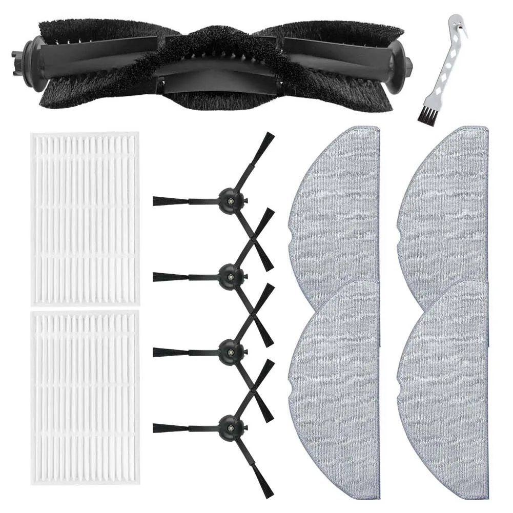 Main Brush Side Brush Filter Set with Microfiber Mop Cloths for lubluelu for l40 B40 L15 Ultra L15 for Max Robot Vacuum Models