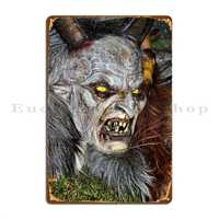 Traditional Krampus Mask Tyrol Austria Metal Plaque Poster Design Design Wall Cave Decoration Cinema Tin Sign Poster