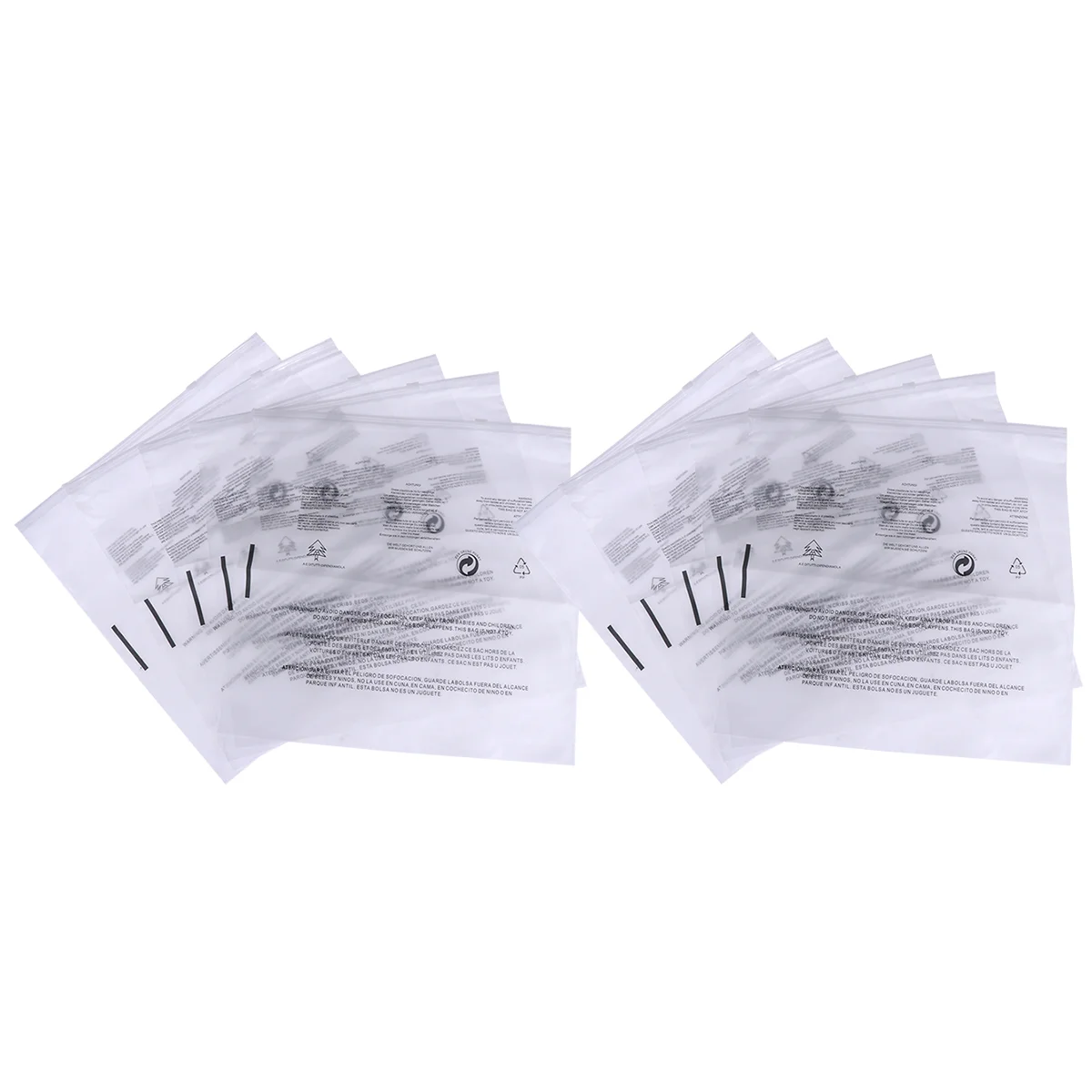 10 Pcs PE Bag Reusable Plastic Clear Seal Bags Zipper Reclosable Storage Bags Dispenser Bag (12 Silk Transparent Scrub)