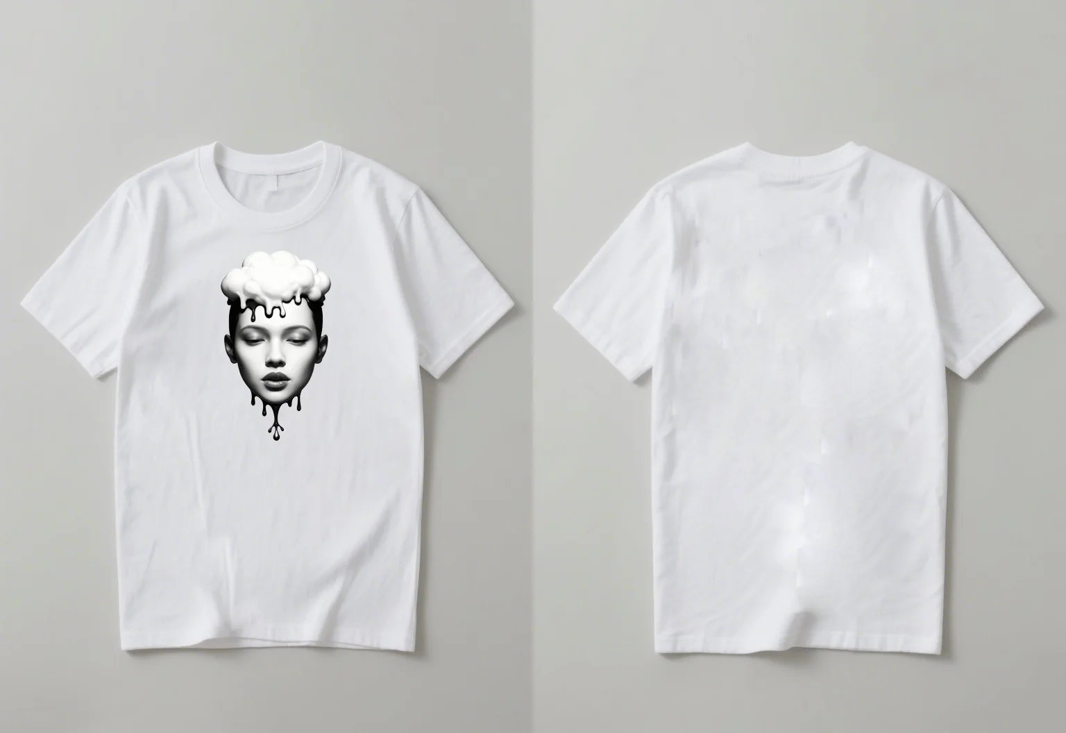 

В 2025 году новые трендовые модные черно-белые футболки с портретным принтом персонажей, мужские и женские повседневные топы с круглым вырезом