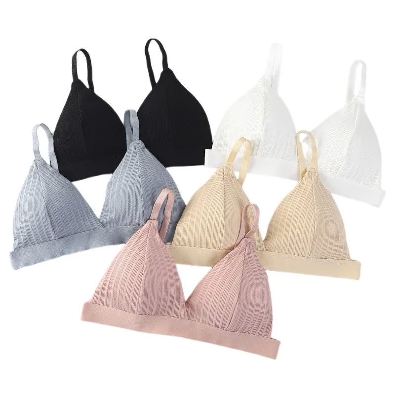 Wireless Bras For Women Adjustable Straps Sexy Padded Bras Comfy Unwired Soft 1/3 Cup Bra Seamless Underwear