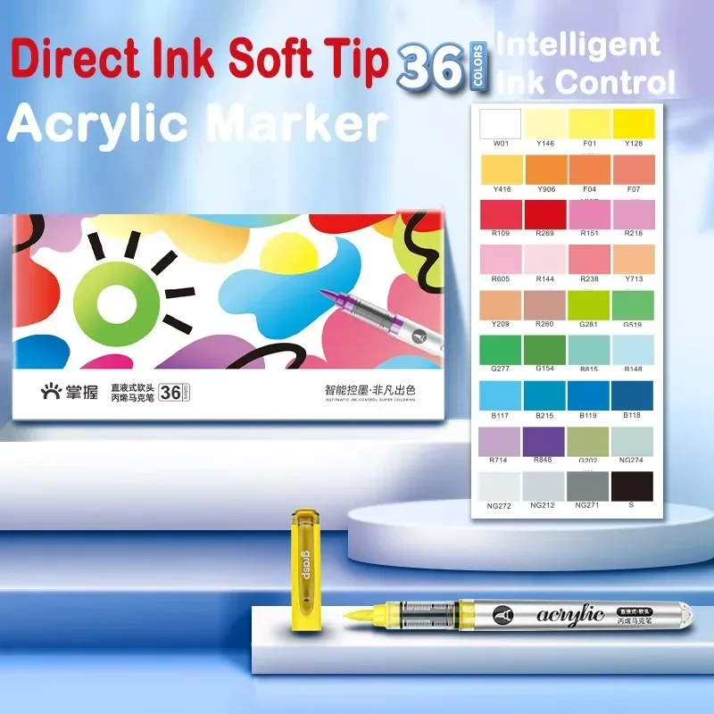 GRASP 120/1 Colors Marker Acrylic Graffiti Waterproof Sketch Oily Alcohol Based Pens for Fabric / Rock Stationery Art Supplies