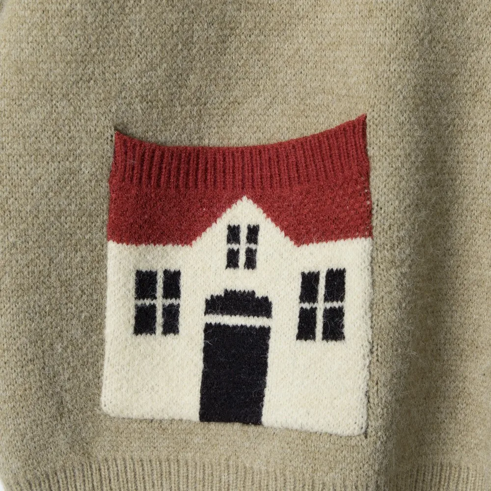 Kawaii solto bonito dos desenhos animados chritmas vintage suéteres designer de malha roupas de inverno pullovers topos para mulheres meninas streetwear