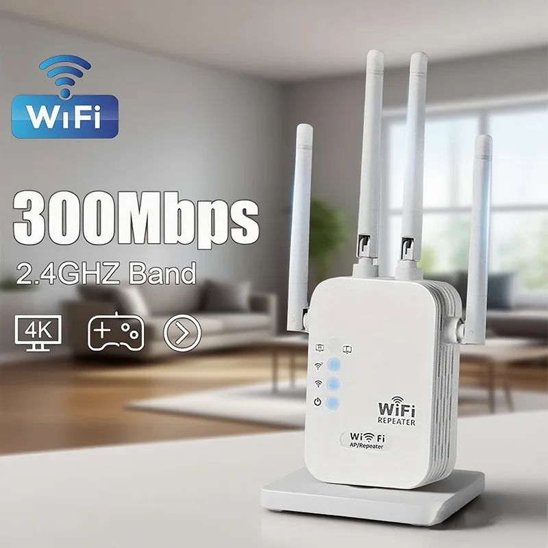 300Mbps اللاسلكية واي فاي مكرر 2.4G إشارة راوتر 802.11N طويلة المدى اللاسلكية موسع واي فاي مكبر للصوت واي فاي الداعم