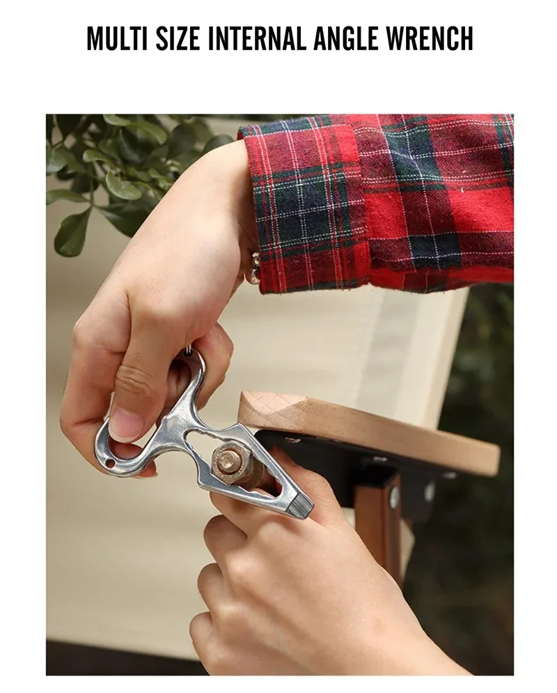 Outdoor EDC Survival Tool, Multifunctional Self-defense Spike,Wrench,Bottle Opener,Keychains for Outdoor,Camping,Hiking,Street