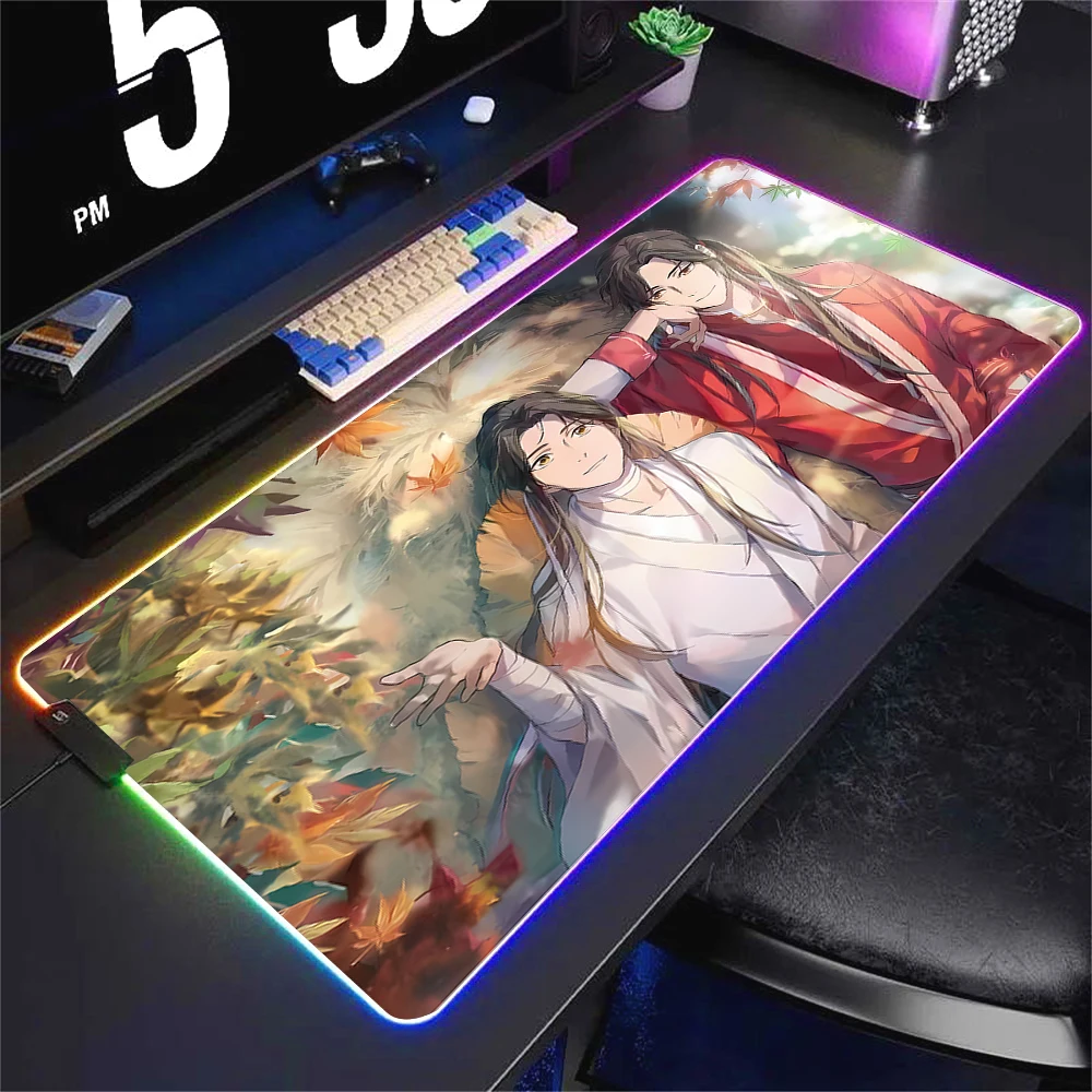 Rgb Tian Guan Ci Fu Muismat Office Waterdichte Muismat Gaming Snelheid Toetsenbord Pads Tafel Tapijt Computer Gamer Verlengde Deskmat