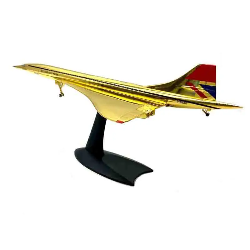 

1:200 позолоченная коллекция моделей самолетов Concorde Supersonic из сплава