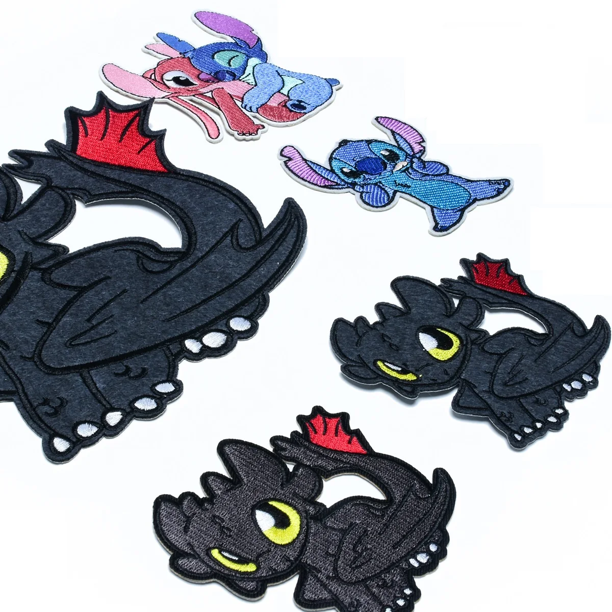 Cartoon Disney Stitch Cute Anime Alien Dog Iron on Patch for Clothing T-shirt Jeans bag Embroidery Patches on Clothes Applique