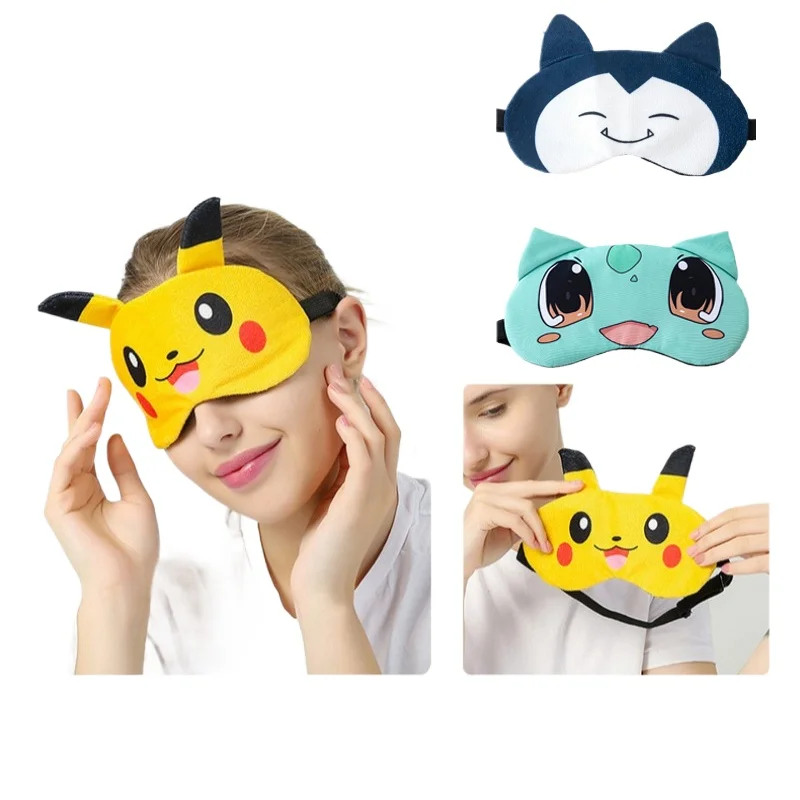 

Pikachued Cute Sleeping Eye Cover Mask Sleep Cute Figure Night Dream Mask Bandage Sort Blindfold for Men Women Relax Health Nap