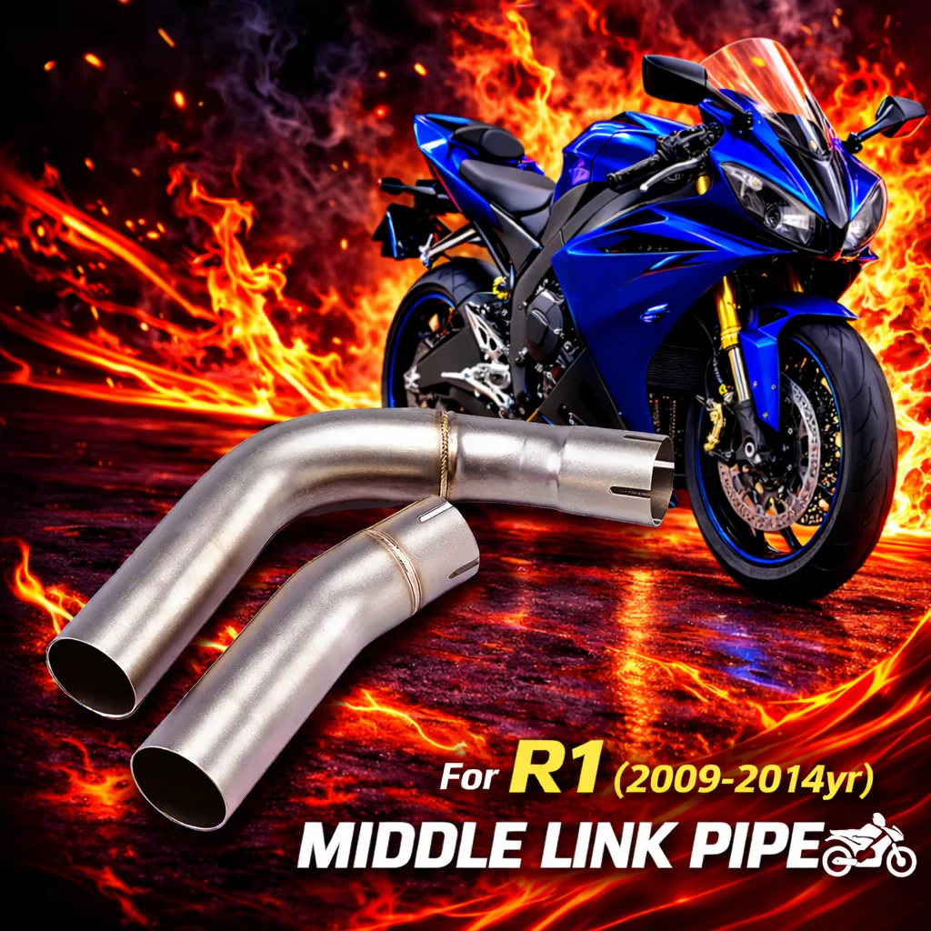 

For R1 2009-2014yr Motorcycle Exhaust System Slip On Exhaust Muffler Tips Mid Link Pipe